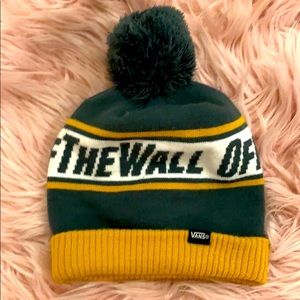 VANS OFF THE WALL green/gold beanie